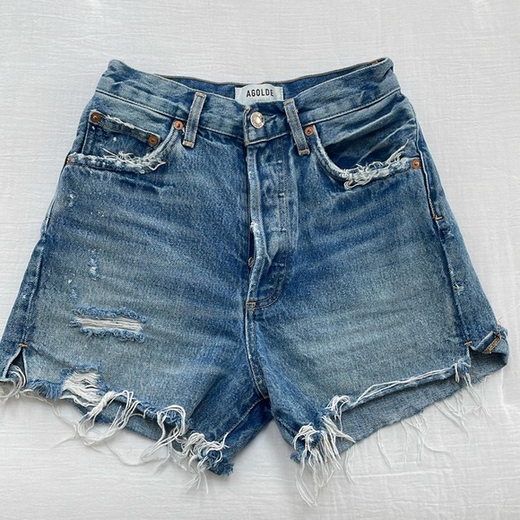 AGolde Dee high rise denim shorts 24